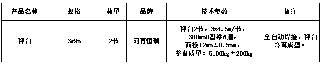 3x9m-200T秤臺(tái)